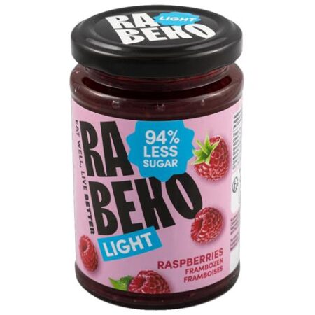 Rabeko Frambozenconfituur Light 235 g – Minder Suiker, Volle Smaak