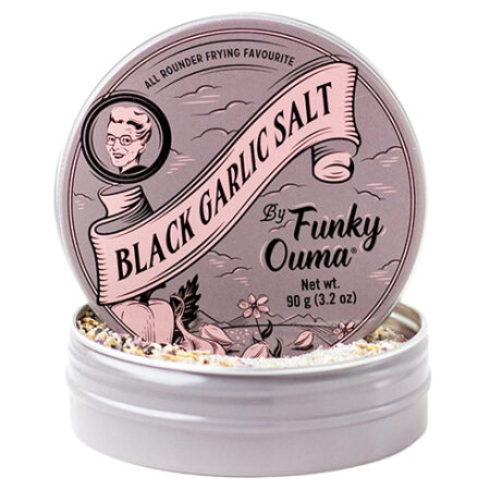 Funky Ouma Black Garlic Salt Travel Tin 90g