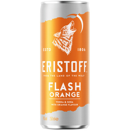 Eristoff Flash Orange 250ml | Vodka mix 4%