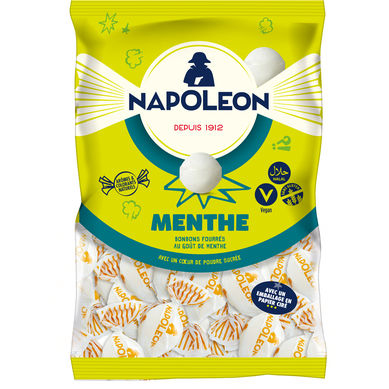 Napoleon Snoepjes Menthe 150g – Kogels Met Muntsmaak – Apart Verpakt - Vegan