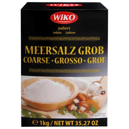 Zeezout grof 1 kg | Wiko gejodeerd zeezout