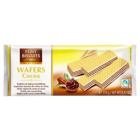 Feiny Biscuits Wafeltjes 250g met Cacaovulling – Luchtige Gevulde Wafels