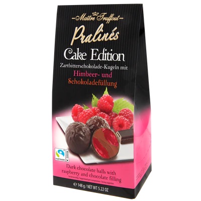 Maître Truffout Cake Edition Pralines met Framboos & Chocoladevulling 148gr