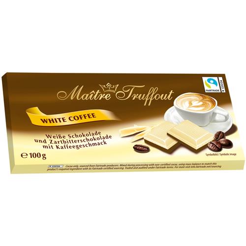 Maître Truffout Witte Chocolade Met Koffiesmaak 100g