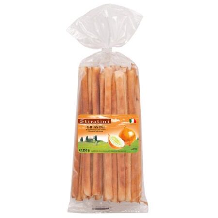 Stiratini Grissini broodstengels met ui 250 g – Italiaanse snack