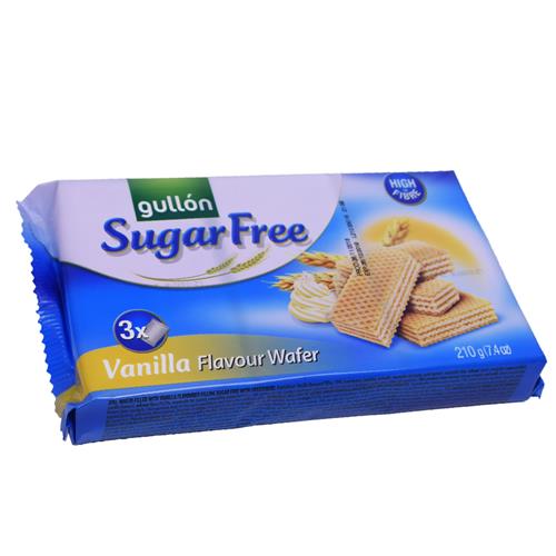Gullón Suikervrije Vanille Wafels 210g – Heerlijke Suikervrije Snack