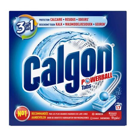 Calgon Powerball Tabs 3 in 1 - Beschermt Tegen Kalk - Wasmiddelresiduen -  Geuren 17wasb