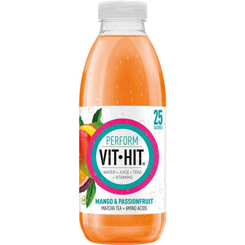 Vit-Hit Perform 500ml - PET Fles - Sportdrank - Sinaasappel, Mango & Passievrucht