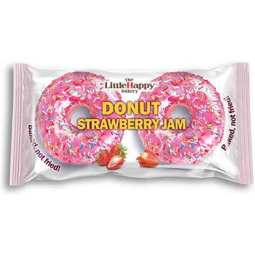 The Little Happy Bakery Donuts Strawberry Jam 2 x 60g