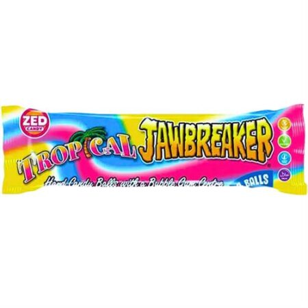Jawbreaker Tropical 4 stuks | Zed Candy met kauwgomkern