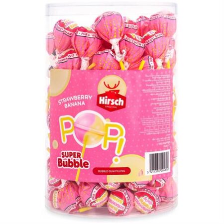 Hirsch Super Bubble Strawb. Banana in tubo 100x17g