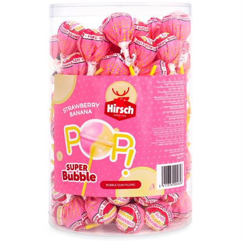 Hirsch Super Bubble Strawb. Banana in tubo 100x17g