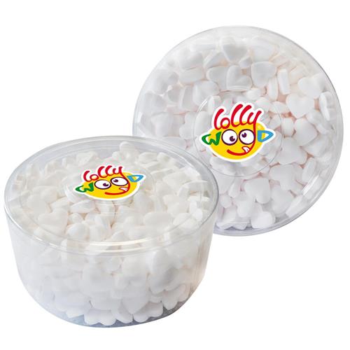 Lollywood Dextrose Hartjes Wit tubo 850g