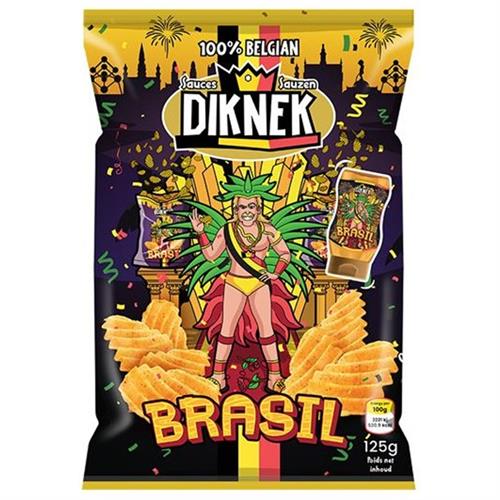 Diknek Chips Brasil 125g - 100% Belgisch - Glutenvrij - Halal & Kosher