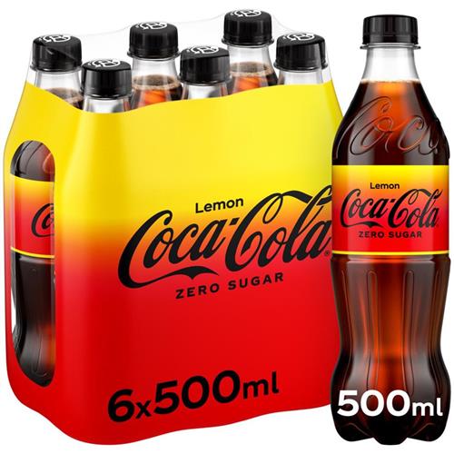 Coca Cola Zero Lemon 6 x 500ml - PET Flesjes - 6-Pack