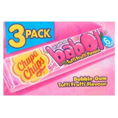 Chupa Chups Kauwgom Tutti Frutti 3x27,6gr - Met Tutti-Frutti Smaak - 3-Pack