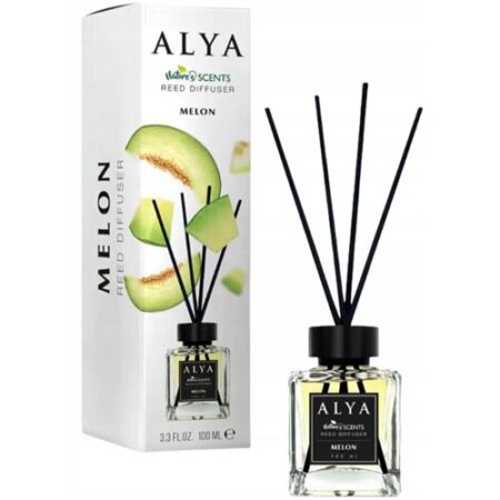 Alya geurstokjes Melon met frisse meloengeur en zwarte stokjes 100 ml