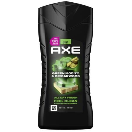 Axe Green Mojito en Cedarwood douchegel 250ml 3 in 1 voor body face en hair