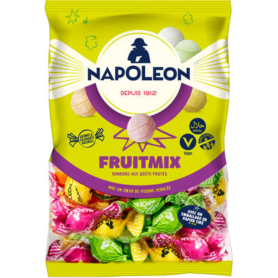 Napoleon Snoepjes Fruitmix 150g – Fruitkogels Mix Van Smaken – Apart Verpakt – Vegan