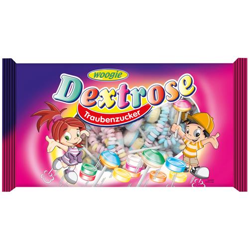 Woogie Dextrose Party Bag 400g - Mix Van Dextrose Rolletjes, Kettingen, Horloges & Lolly's
