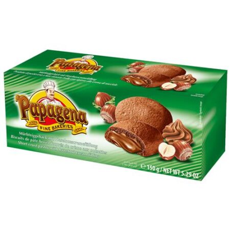 Papagena Koekjes met Hazelnootcremevulling 150g