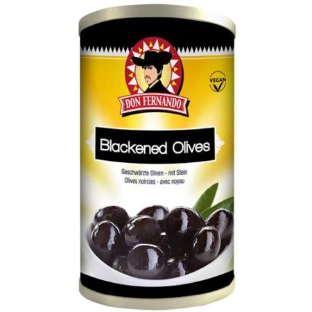 Don Fernando Zwarte Olijven Met Pit 350g - Blik - Vegan