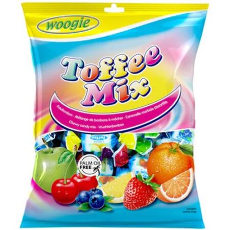 Woogie Snoepjes Toffee Mix 160g - Kauwsnoepjes Met Fruitsmaak - Apart Verpakt