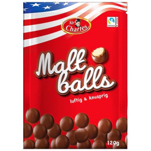 Sir Charles Gevulde Melkchocoladeballetjes Met Krokante Koekjesvulling 120gr - Luchtig & Knapperig