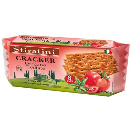 Stiratini Crackers Oregano Tomate 250g - Apart Verpakt - Tomaat & Oregano Cracker