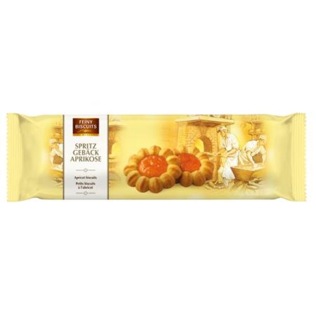 Feiny Spritskoekjes Abrikoos 235g biscuits met abrikozengelei