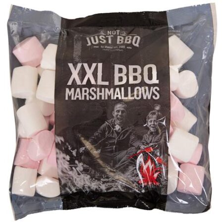 Not Just BBQ XXL marshmallows in roze en wit, verpakking van 400 g
