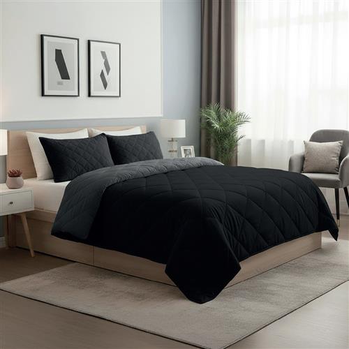 Caselli Dekbed Comfy Zwart 240 x 220 cm 100% polyester - Afbeelding 2