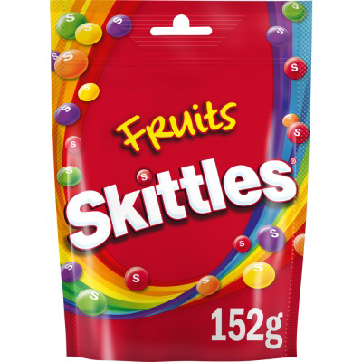 Skittles Fruits 152 g originele fruitige kauwsnoepjes met knapperige suikerlaag