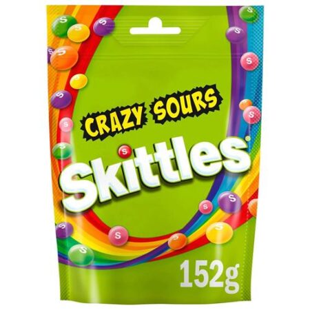 Skittles Crazy Sours 152g - Zure Snoepjes Met Fruitsmaak