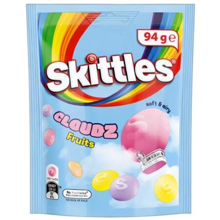 Skittles Squishy Cloudz Fruits 94g zachte luchtige fruitsnoepjes