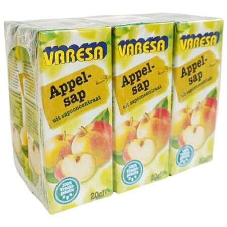Varesa Appelsap 100% Sap 6 x 20cl – Handige Drinkpakjes