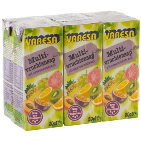 Varesa Multivitamin 100% Vruchtensap 6 x 20cl – 12 Vruchten