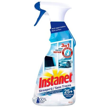 Instanet Multi Oppervlakken Streepvrij 725ml - All In 1 - Reinigt Glas & Gladde Oppervlakken