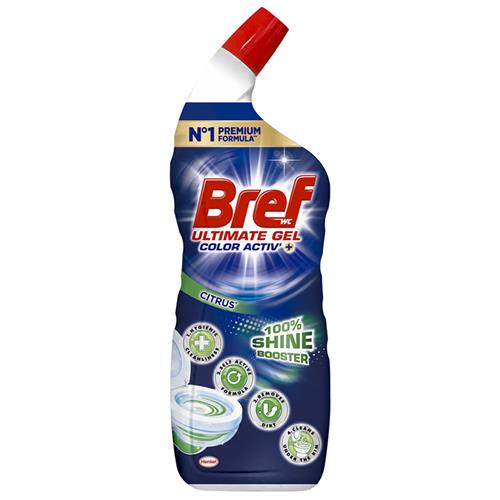 Bref Toiletreiniger Ultimate Gel Color Activ+ - Hygiëne - Verwijdert Geuren - Reinigt & Zuivert - Citrus 700ml