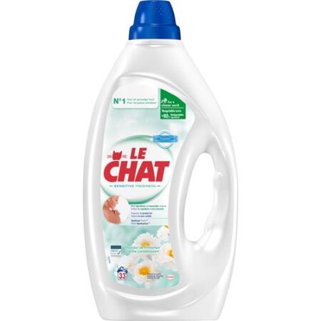 Le Chat Vloeibaar Wasmiddel Zachte Lentebloesem 33 Wasbeurten - Sensitive Freshness - Hypoallergeen