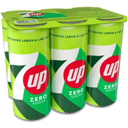 7UP Free 6 x 33cl - Sleek Blikjes - Suikervrij - 6-Pack