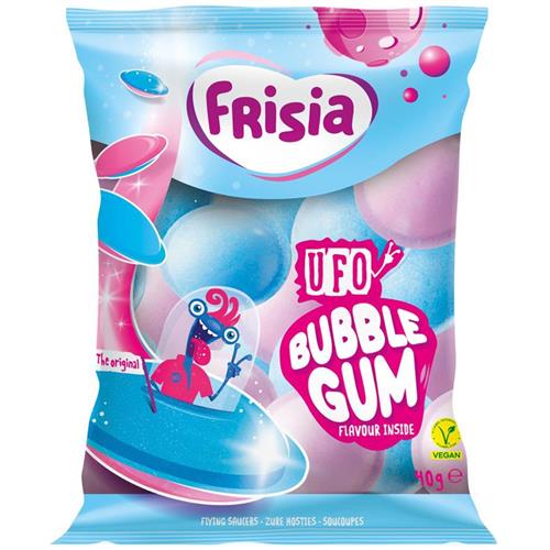 Frisia Gevulde Ufo's 40g - Met Bubblegum Smaak - Eetpapier - Vliegende Schotels - Snoepzakje