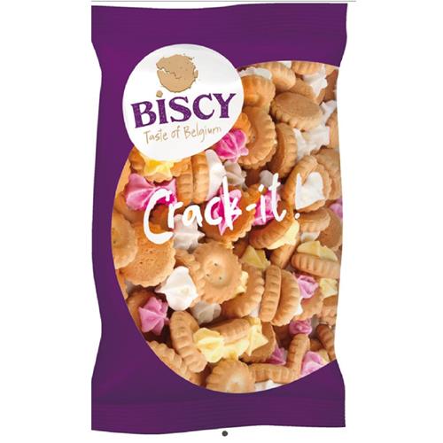 Biscy Iced Gems 250g kleurrijke koekjes met suikertopping