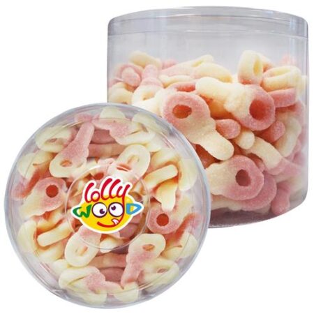 Lollywood gesuikerde tutters roze en wit 1,2kg