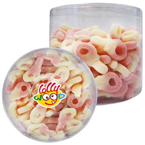 Lollywood gesuikerde tutters roze en wit 1,2kg