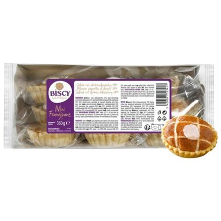 Biscy Mini Frangipanes 360g met abrikozenvulling
