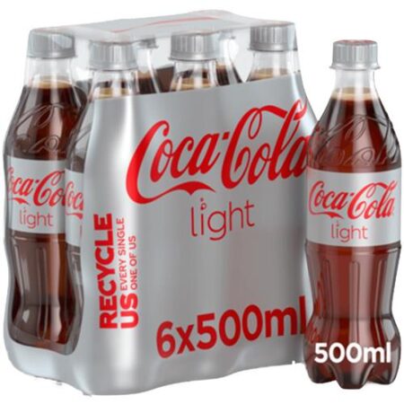 Coca-Cola Light 6 x 500ml flesjes – PET