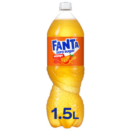 Fanta Orange Zero 1,5L – PET Fles – Limonade - Suikervrij