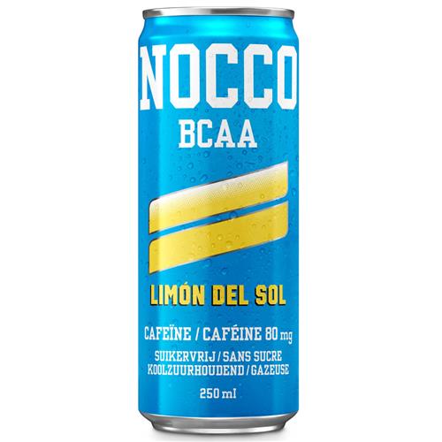 Nocco Energy Drink Limón 250ml – Sleek Blikje – Suikervrij – BCAA