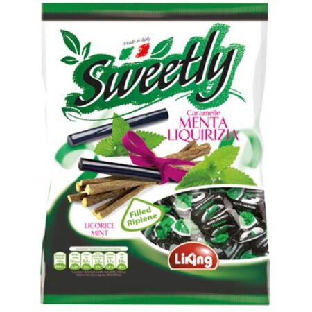 Sweetly Mint Drop 285g – Gevulde Zoethoutsnoepjes met Munt